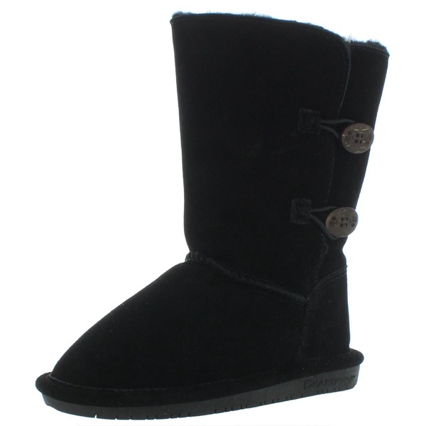 lori womens fur trimmed suede shearling boots