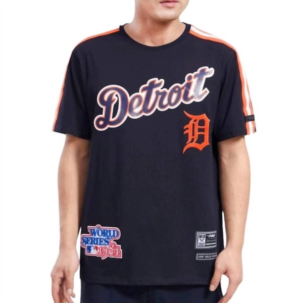 detroit tigers pro team taping shirt in midnight navy