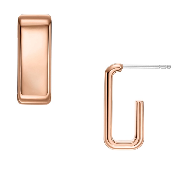 women's archival core essentials rose gold-tone stainless steel hoop earrings