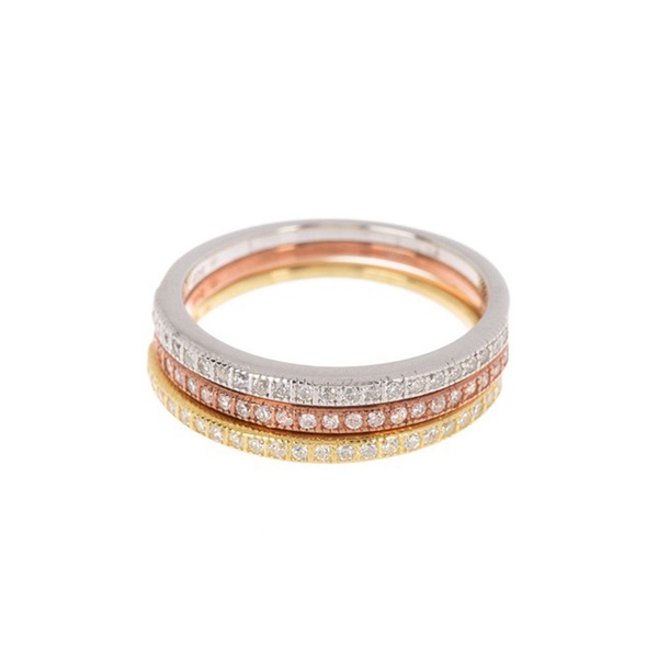 half eternity band stacking ring set