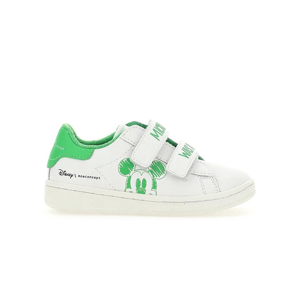 green trim mickey velcro sneakers