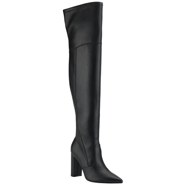 lezli womens faux leather thigh-high boots