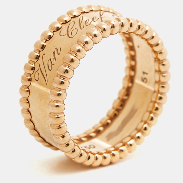 perlée signature 18k rose gold ring