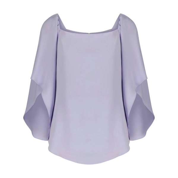 frances 3/4 sleeve top in lilac