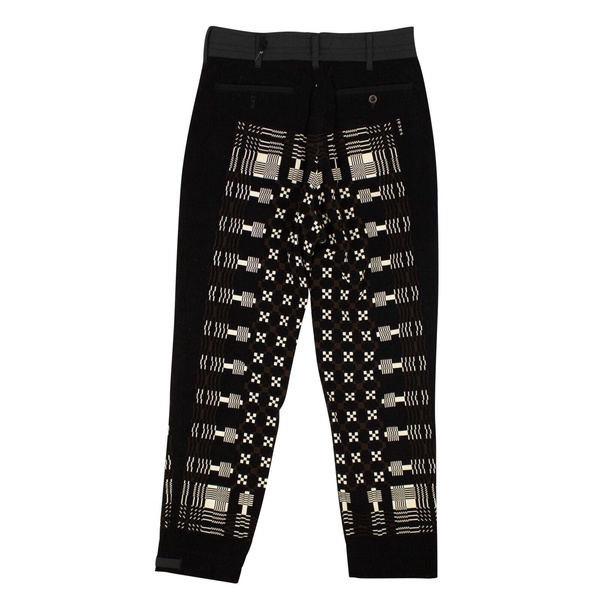 black cotton geometric print throughout pants