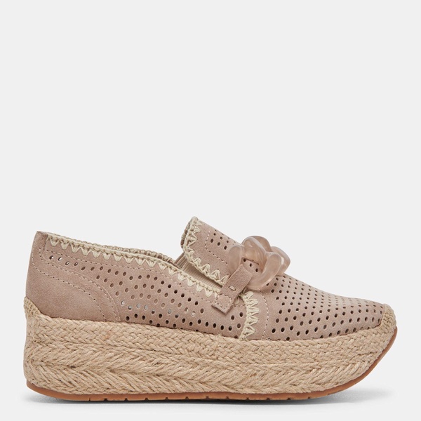 jhenee espadrille sneakers taupe perforated suede