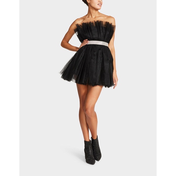 betseys bling tulle dress black