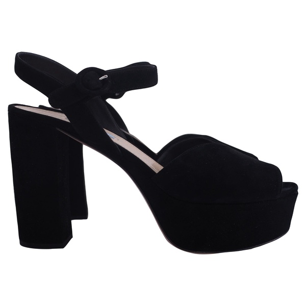 donna platform heels in black suede