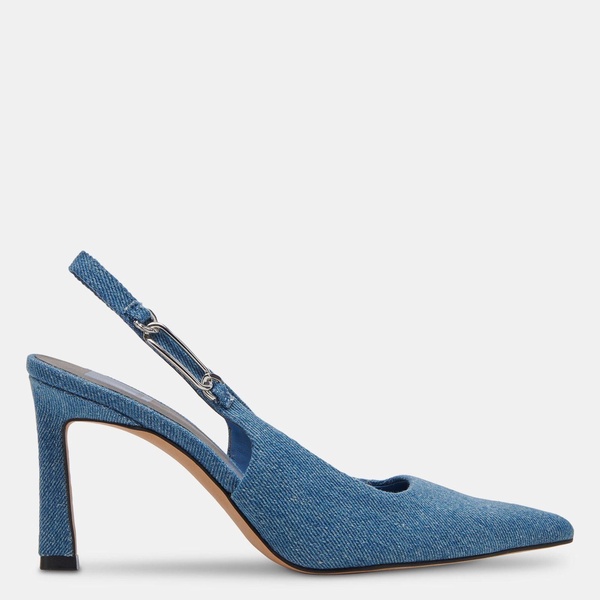 krista heels blue denim