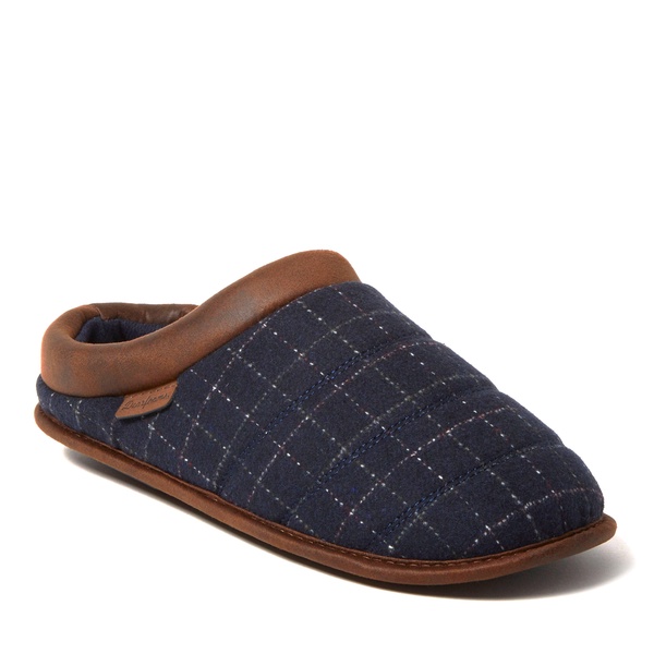 men's asher quilted plaid clog house slipper