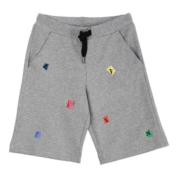 gray shapes graphic shorts