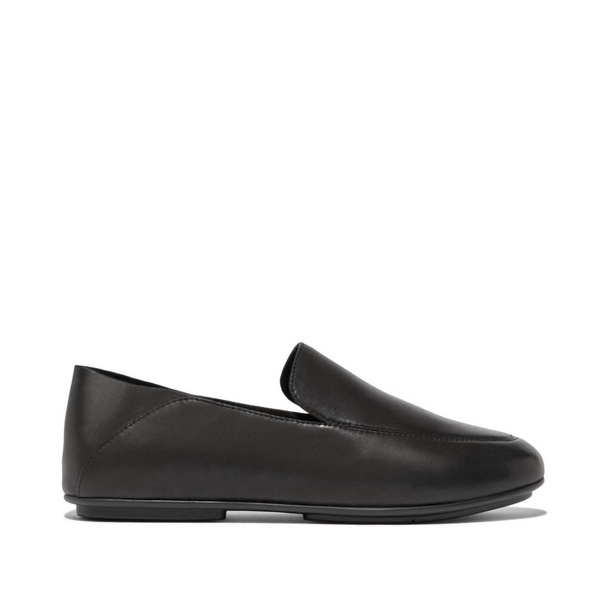 allegro leather cali loafer in black