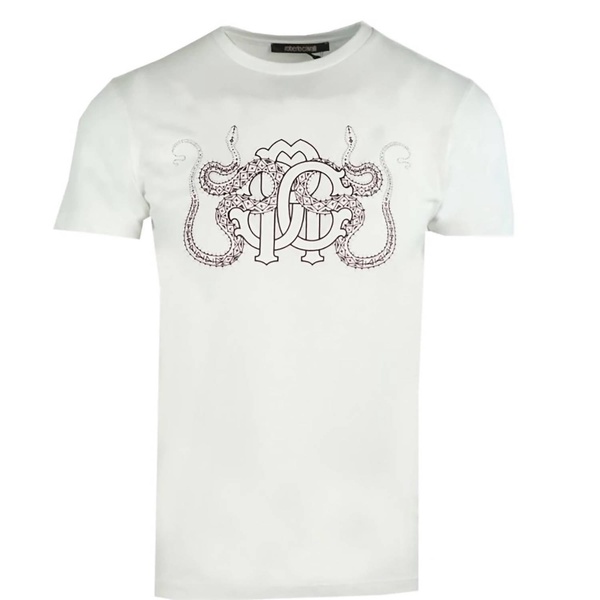 men's mirror logo short sleeve crew neck t-shirt in white