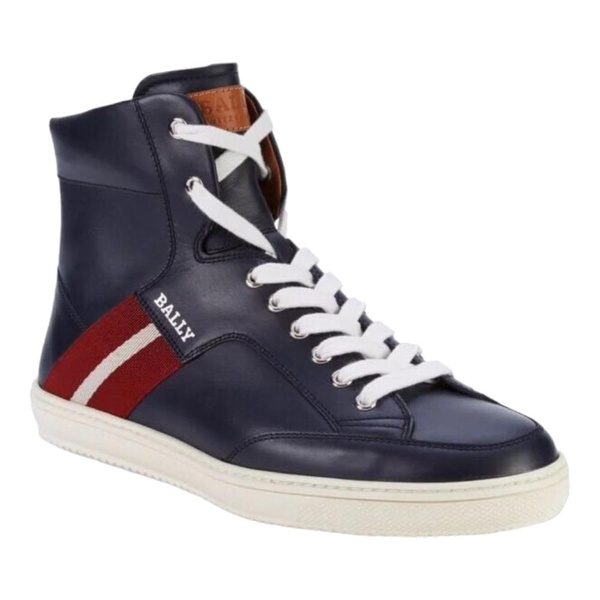 oldani men's 6240310 navy high-top leather sneakers