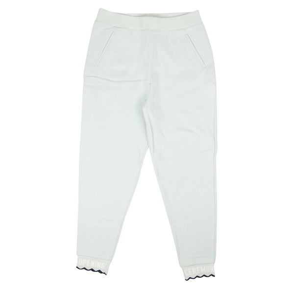 scallop elastic logo sweatpant - dust blue