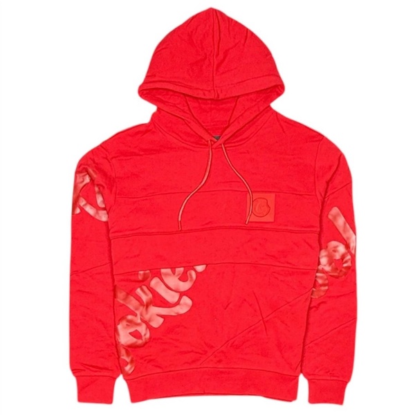 men's geometric hoodie in red