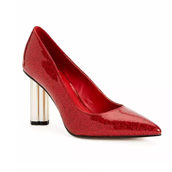 delilah high pump in true red