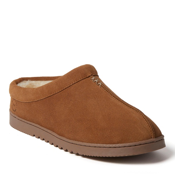 men's dean genuine suede clog house shoe slipper