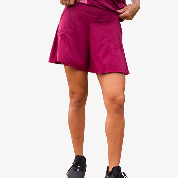 women's plus flowy 2 in 1 shorts