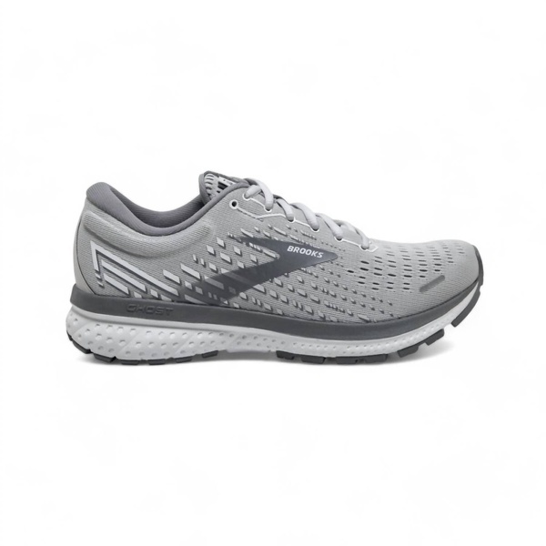 women's ghost 13 running shoes in alloy/oyster/white