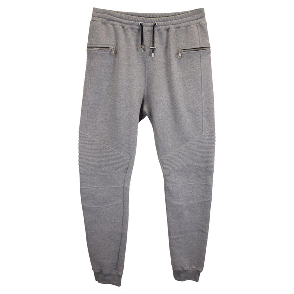 biker jogging pants in grey cotton