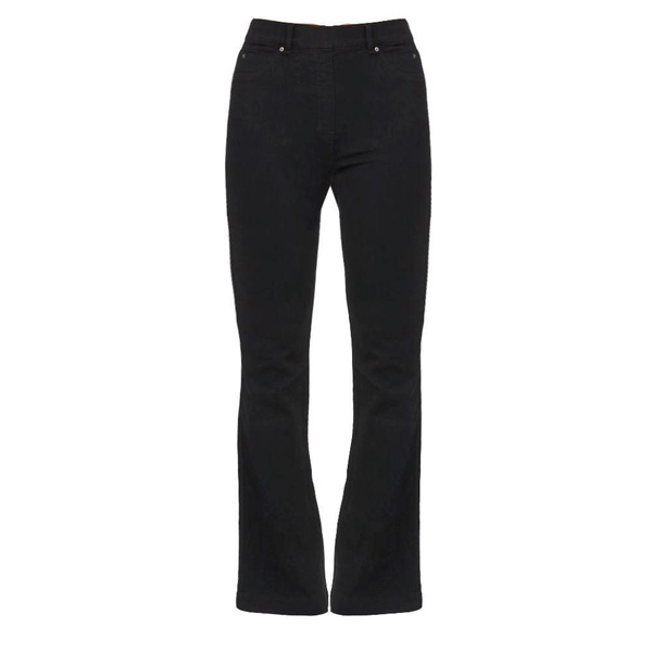 women's flare denim jeans pants clean black