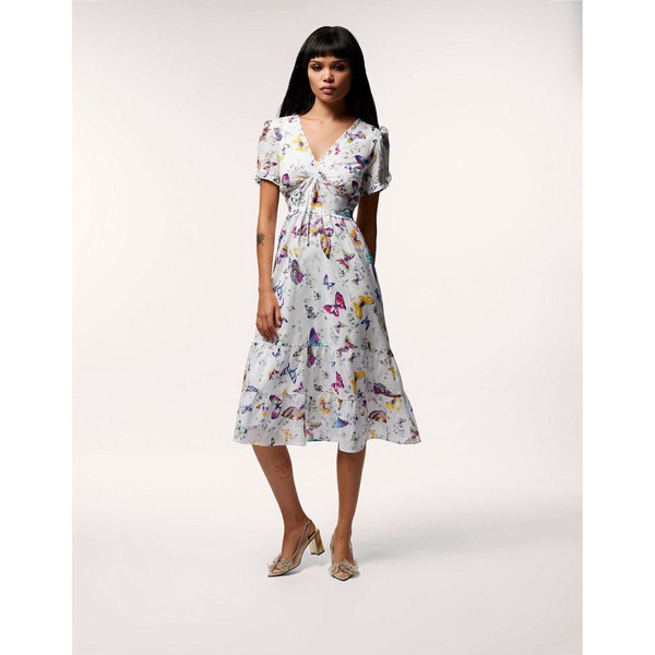 butterfly dance midi dress