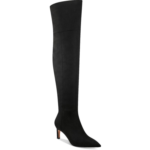 womens padded insole faux suede knee-high boots