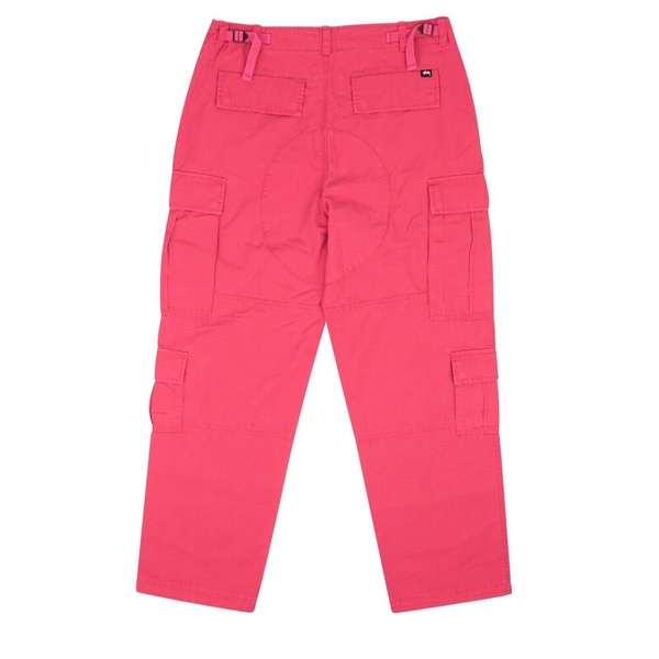 magenta pink cotton ripstop surplus cargo pants