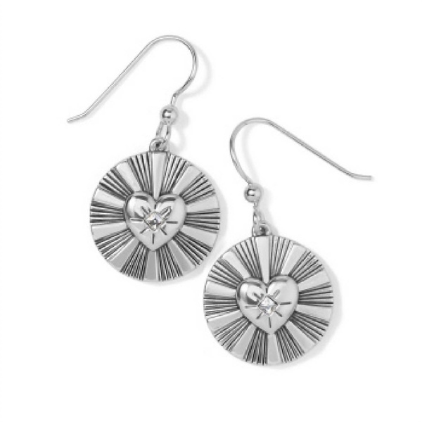 women's celeste heart french wire earrings in silver