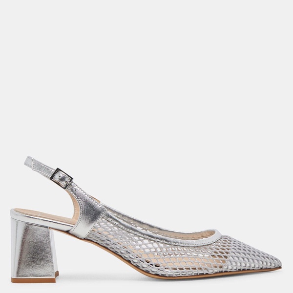 blondi heels silver mesh