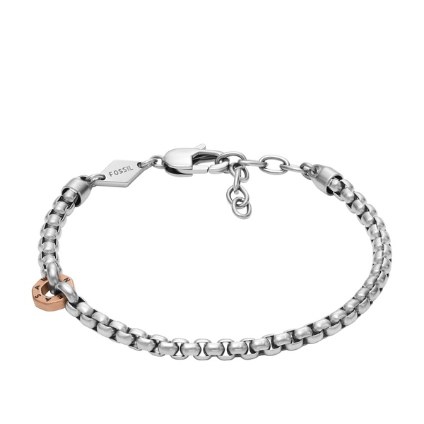 men's sawyer two-tone stainless steel chain bracelet