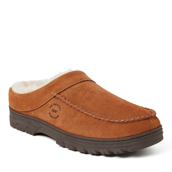 men's genuine suede clog