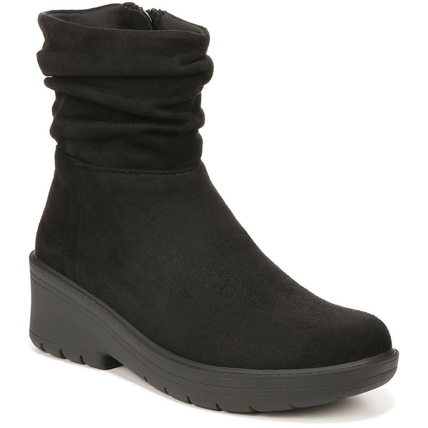 berkley womens faux suede ruched ankle boots