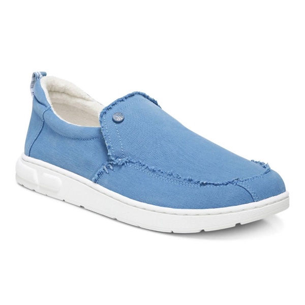 men's seaview canvas slip-on shoes in blue