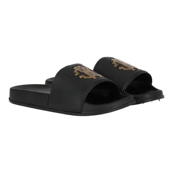 women's black/gold sandal