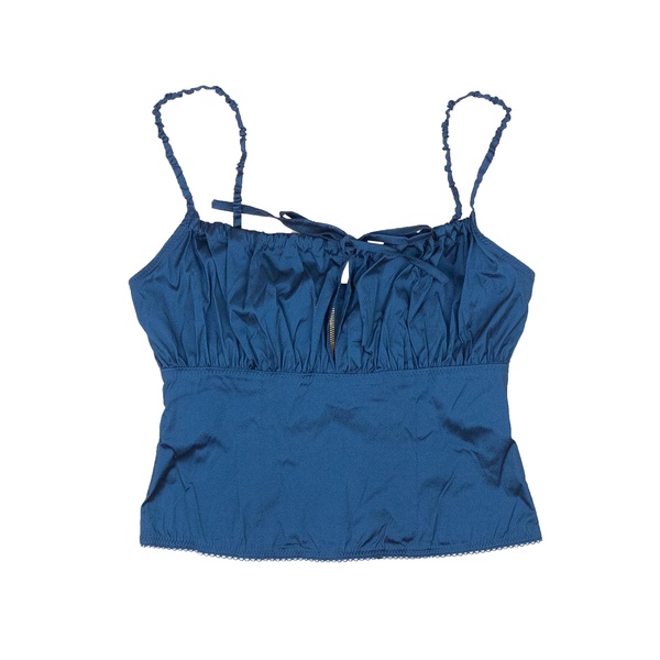 stretchy baby ruched top - navy