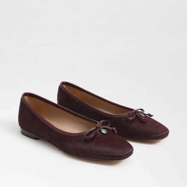 meadow ballet flat in french burgundy