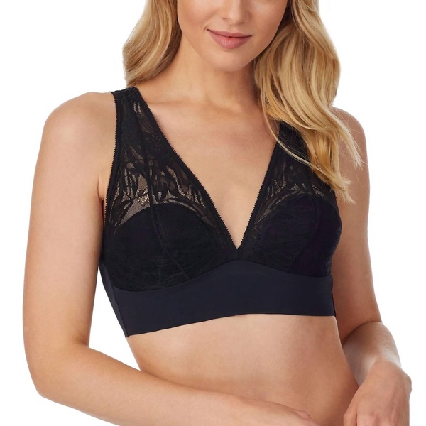 sleek & lace built up bralette in black