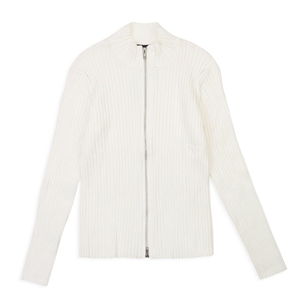 zip mock neck white zip-up shirt