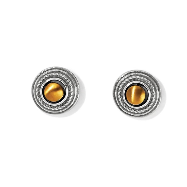 women's monete post earrings in silver-gold