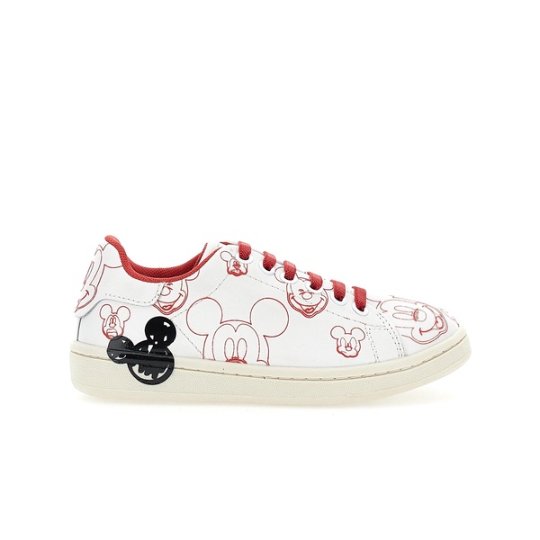 white mickey sketch sneakers