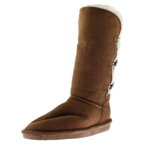 lauren womens suede mid-calf winter boots