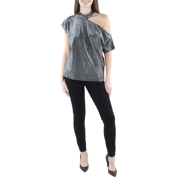 womens metallic dressy pullover top