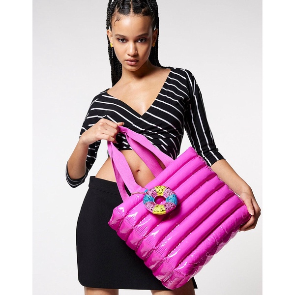 thar she blows wet nylon tote pink