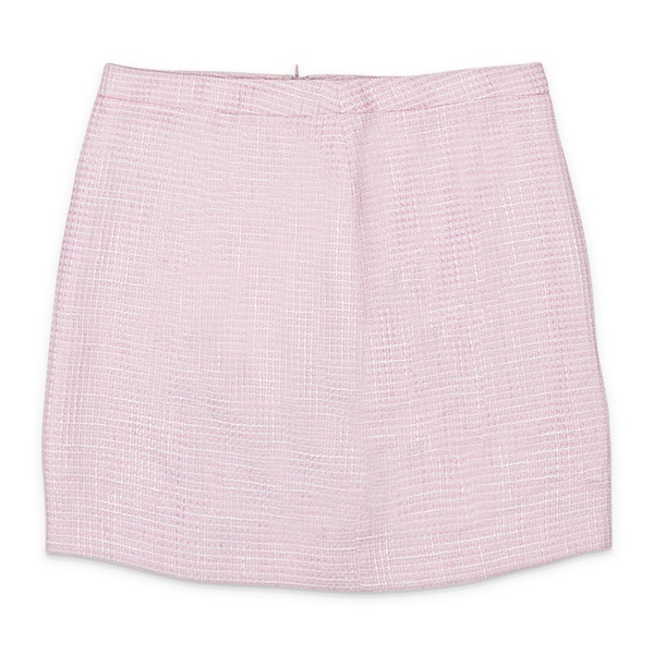 textured pink mini pencil skirt