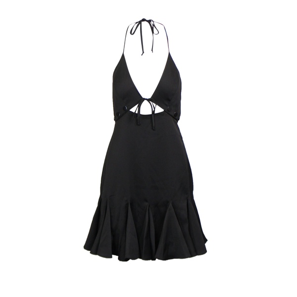 snap bikini dress - black