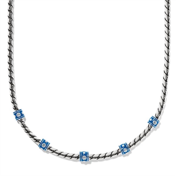 women's meridian sierra necklace in silver-blue