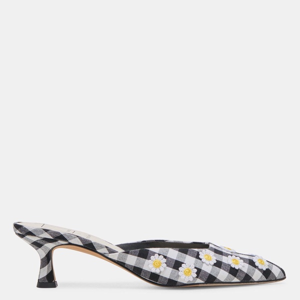 lilou heels black white gingham