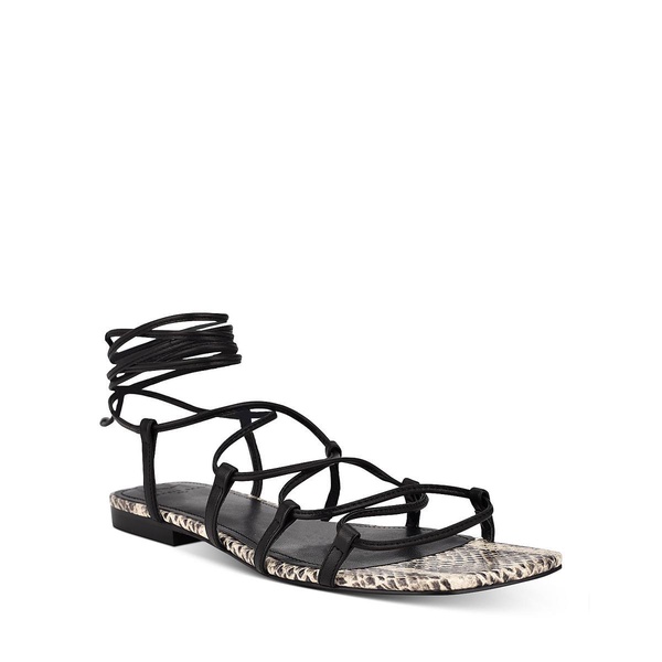 mahalia womens leather ankle flat sandals